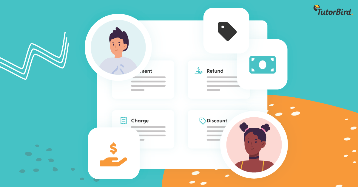 Illustration representing how private tutors manage awkward payment conversations professionally.