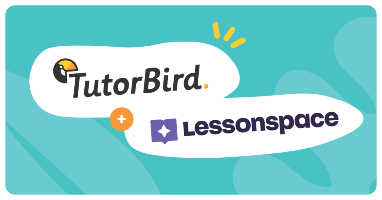 TutorBird and Lessonspace logos representing their integration for online tutoring.